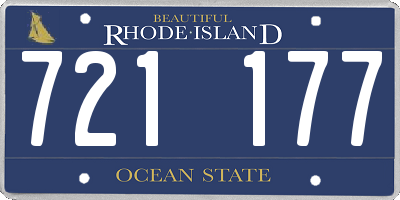RI license plate 721177