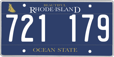 RI license plate 721179