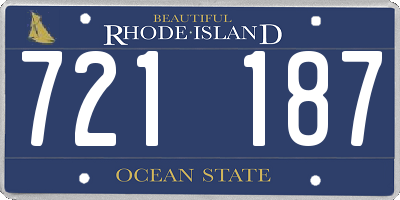 RI license plate 721187