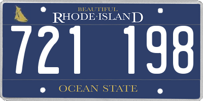 RI license plate 721198