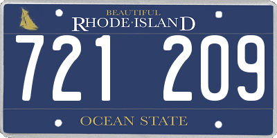 RI license plate 721209