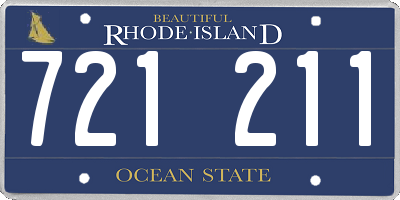 RI license plate 721211