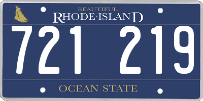 RI license plate 721219