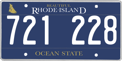 RI license plate 721228
