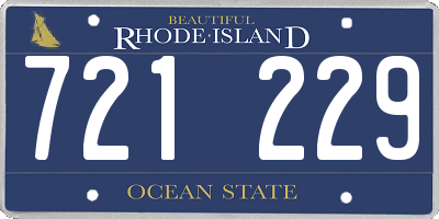 RI license plate 721229