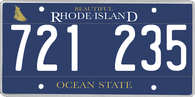 RI license plate 721235