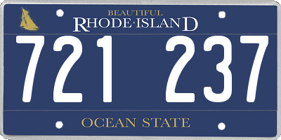 RI license plate 721237