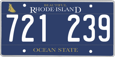 RI license plate 721239