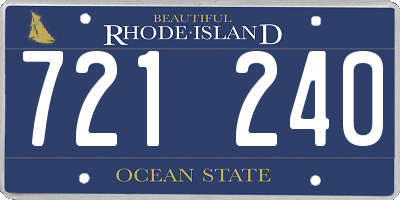 RI license plate 721240
