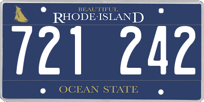 RI license plate 721242