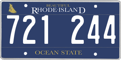 RI license plate 721244