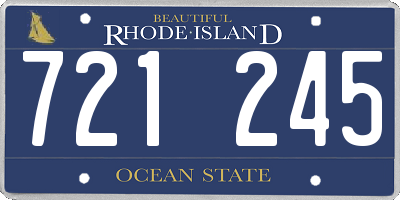 RI license plate 721245