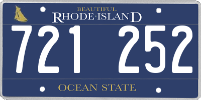 RI license plate 721252