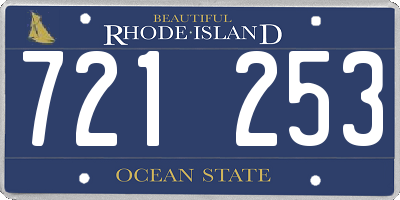 RI license plate 721253