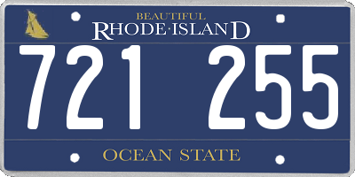 RI license plate 721255