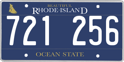 RI license plate 721256