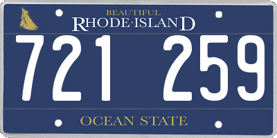 RI license plate 721259