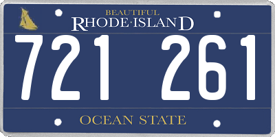 RI license plate 721261