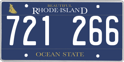RI license plate 721266