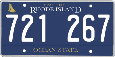 RI license plate 721267
