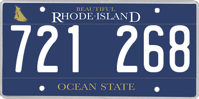 RI license plate 721268