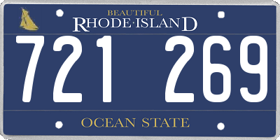RI license plate 721269