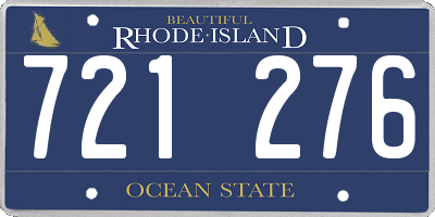 RI license plate 721276