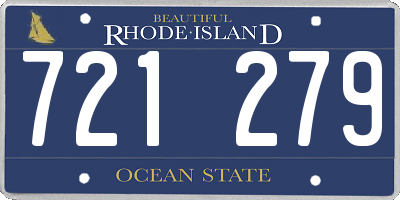 RI license plate 721279