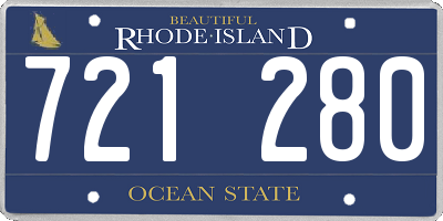 RI license plate 721280