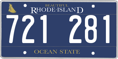RI license plate 721281