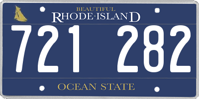RI license plate 721282