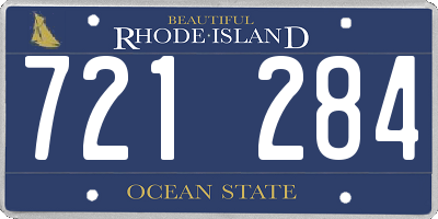 RI license plate 721284