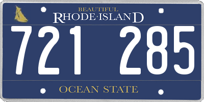 RI license plate 721285