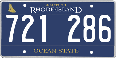 RI license plate 721286
