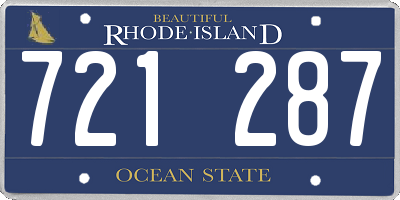 RI license plate 721287