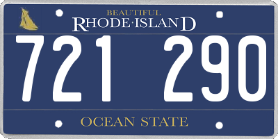 RI license plate 721290
