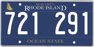 RI license plate 721291
