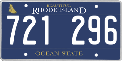 RI license plate 721296