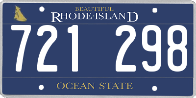 RI license plate 721298