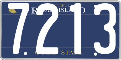 RI license plate 7213