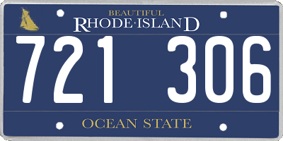 RI license plate 721306