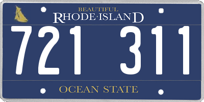 RI license plate 721311
