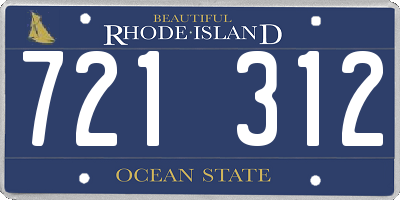 RI license plate 721312