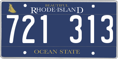RI license plate 721313