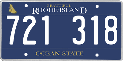 RI license plate 721318