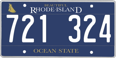 RI license plate 721324