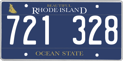 RI license plate 721328