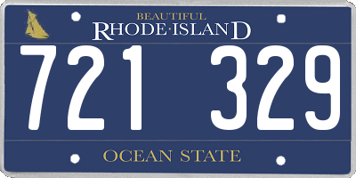 RI license plate 721329