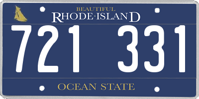 RI license plate 721331