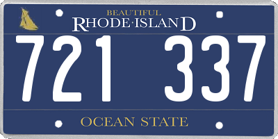 RI license plate 721337